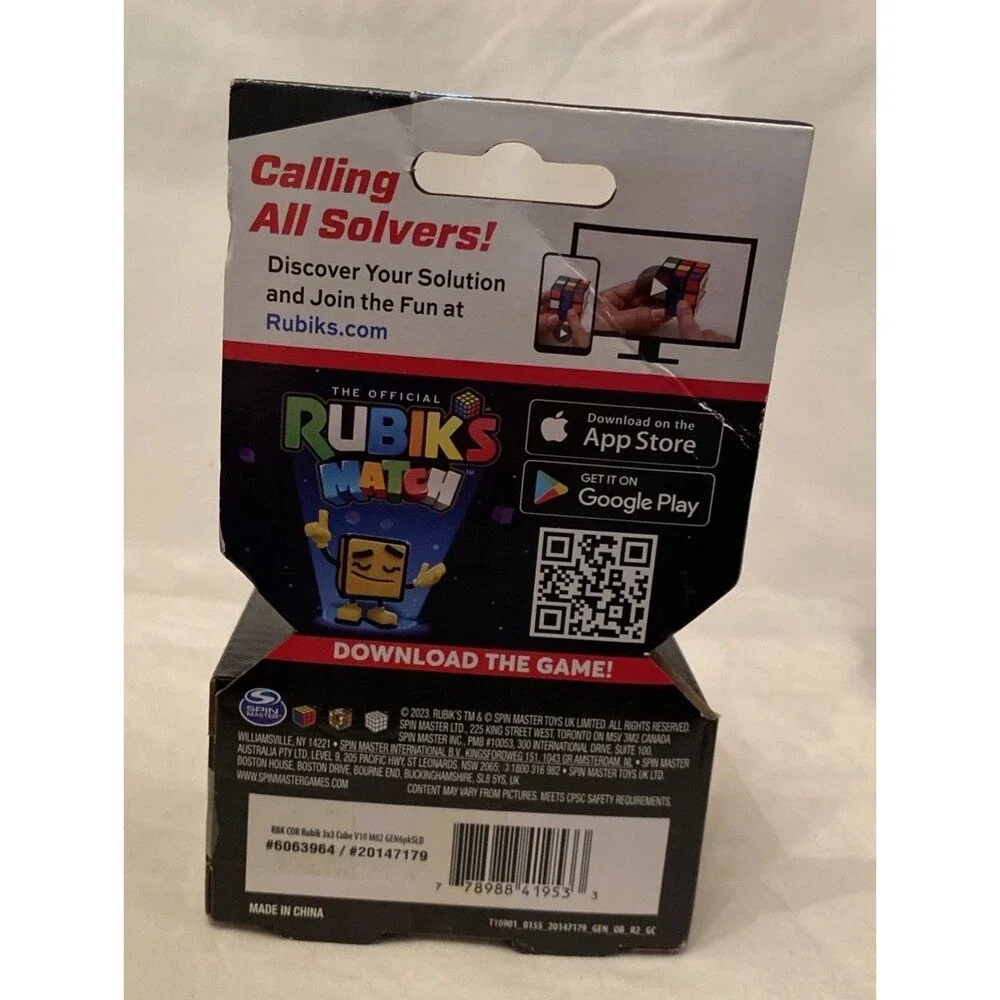 Rubik’s Cube, The Original 3x3 Brain Teaser Fidget Toy (6063964) New Sealed